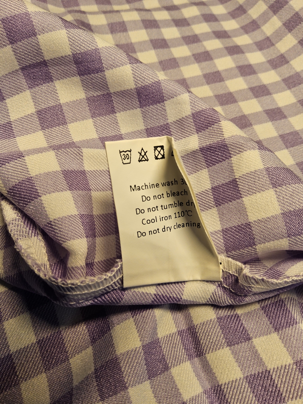NWOT Size XS Allegra K Purple Gingham Short Sleeve Dress - Picture 9 of 12